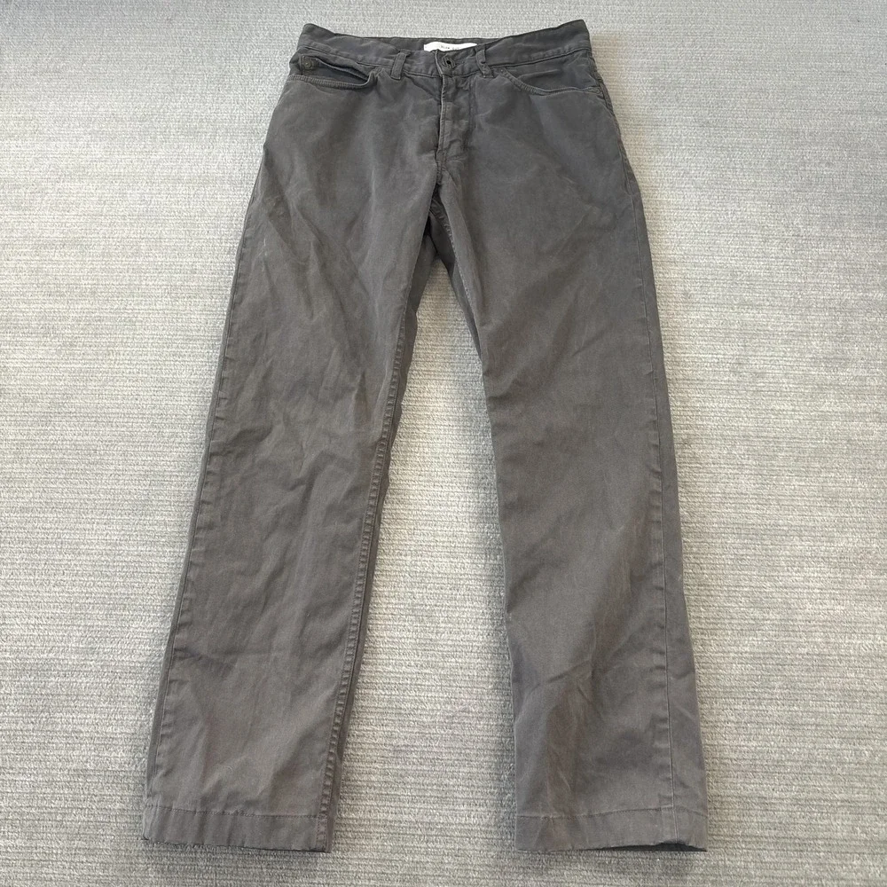 Billy Reid Slim Cut Pants Mens 28x27 Gray Organic Cotton Classic Casual Office